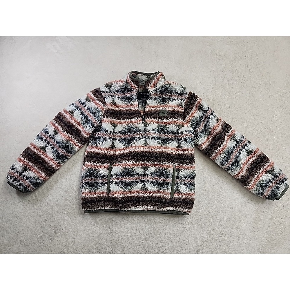 Hurley Kid's Sherpa 1/4 Zip‎ Pullover Size 6-7